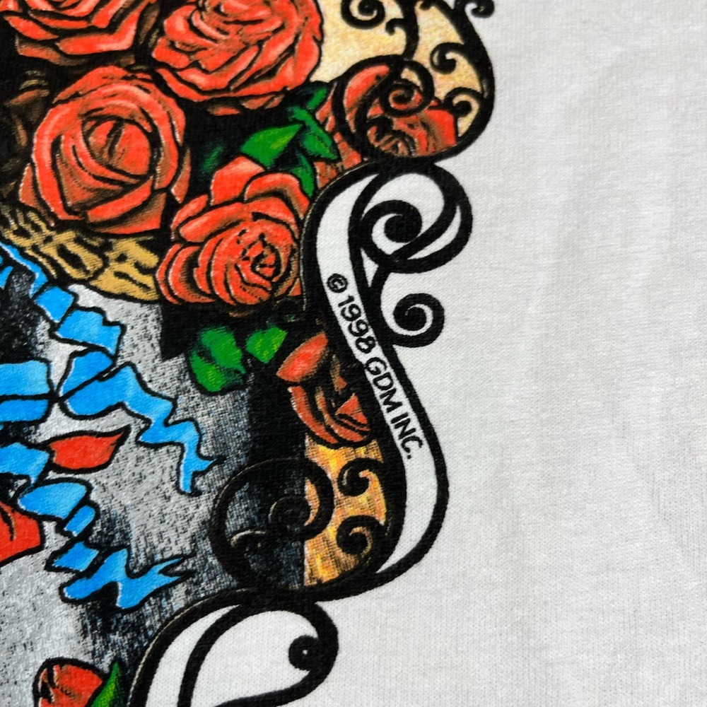 Liquid Blue White Grateful Dead Rock Band Signed P. Maguire Men’s Sz L New View 3